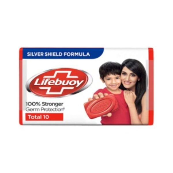 Lifebuoy Total Soap, 100% Stronger Germ Protection, New Silver Shield Formula, 46g Pack of 4