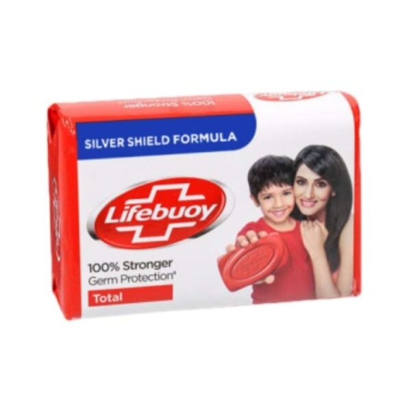 Lifebuoy Total Soap, 100% Stronger Germ Protection, New Silver Shield Formula, 46g Pack of 4 - Image 2