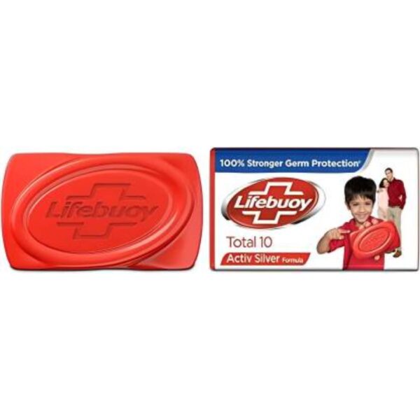 Lifebuoy Total Soap, 100% Stronger Germ Protection, New Silver Shield Formula, 46g Pack of 4 - Image 3