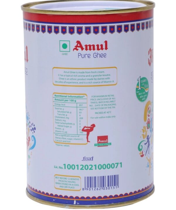 Amul Ghee Tin (1L) - Image 2